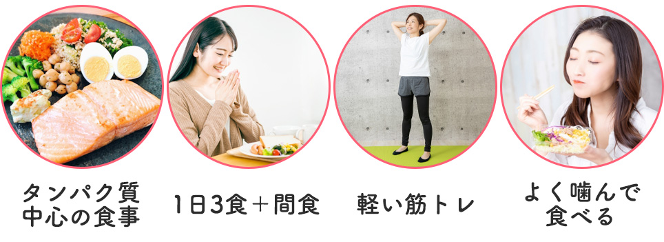 健康的に体重を増やす4つのポイントのイメージ写真