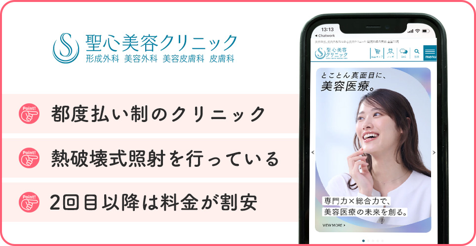 聖心美容クリニックの医療脱毛の特徴まとめバナー