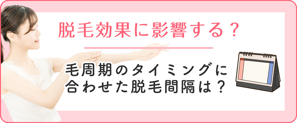 毛周期と脱毛間隔について解説