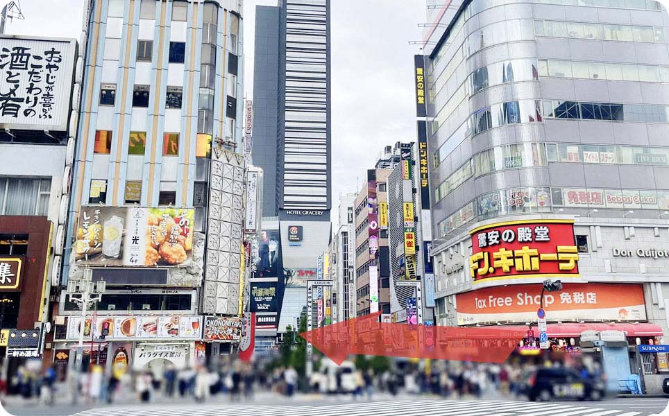 ドン・キホーテ新宿歌舞伎町店の通りの写真