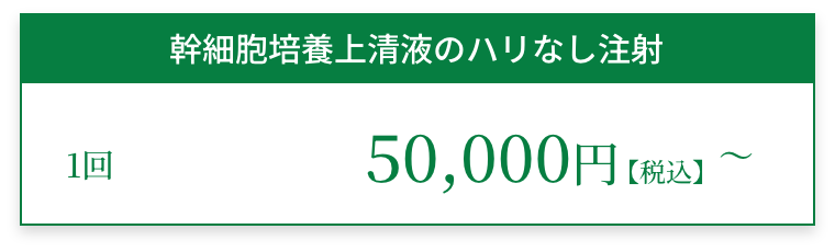 幹細胞培養上清液のハリなし注射