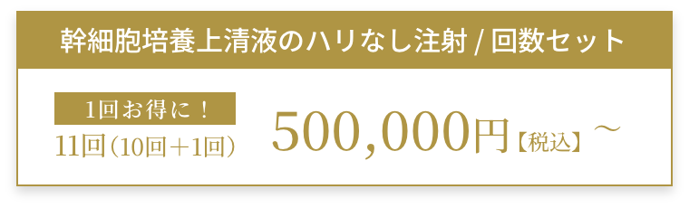 幹細胞培養上清液のハリなし注射 / 回数セット